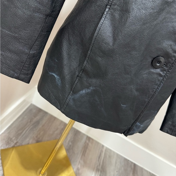 Vintage Black‎ Leather Jacket Wilson’s Leather Medium - Picture 4 of 6